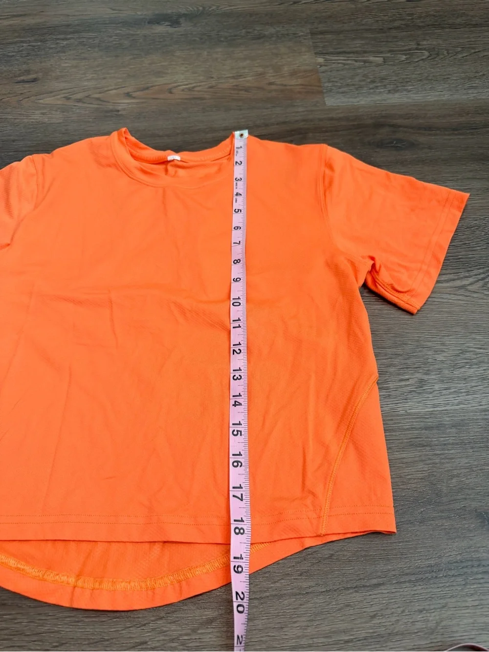 Lululemon Ventilated Open Back Training T-Shirt Orange Soda Small Activewear